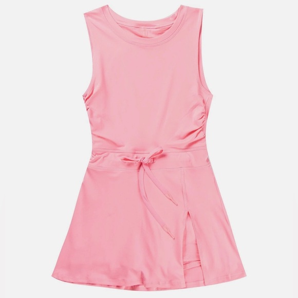 Free People Movement Size L Easy Does It Tennis Dress Bubblegum Pink Sporty Gym - Picture 5 of 9